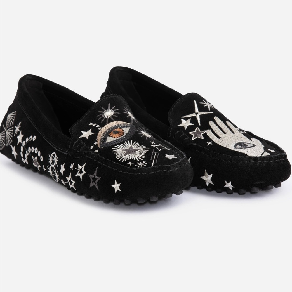 Johnny Was NWOT Embroidered Celestial Moccasin *Never Worn* Size 10